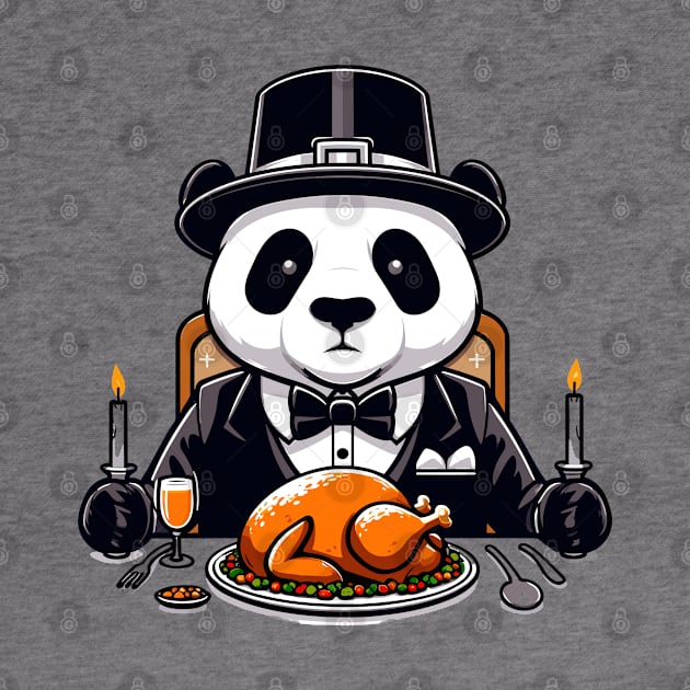 Happy Thanksgiving Giant Panda by Graceful Designs